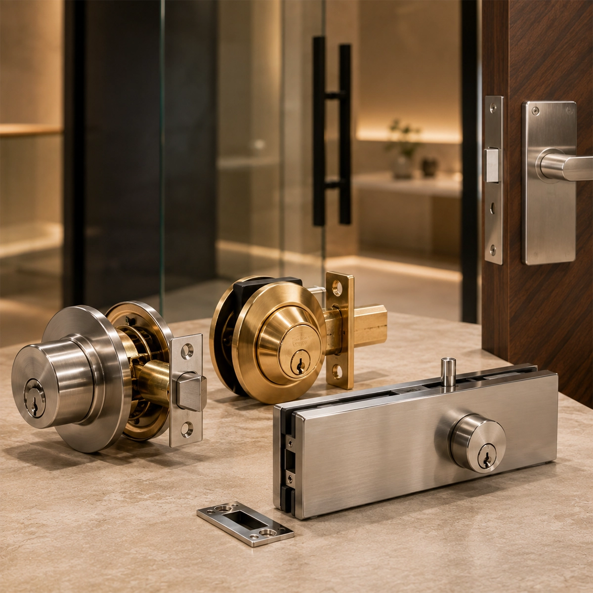Glass Door Patch Locks